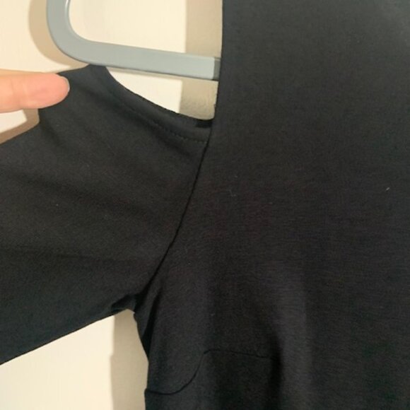 NWT LOFT Black Cold-Shoulder Classic Women's Dress - Size 0 - Picture 2 of 6